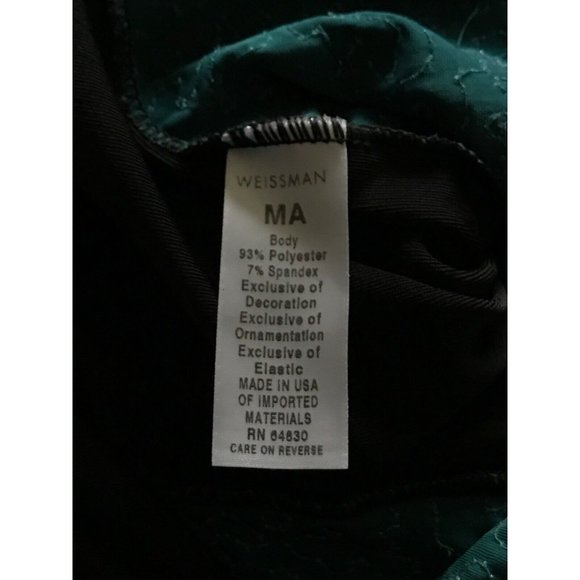 Weissman Dance Green/Black Sequined Dance Tank Top Blouse Wmns Sz Medium Adult - Picture 9 of 10